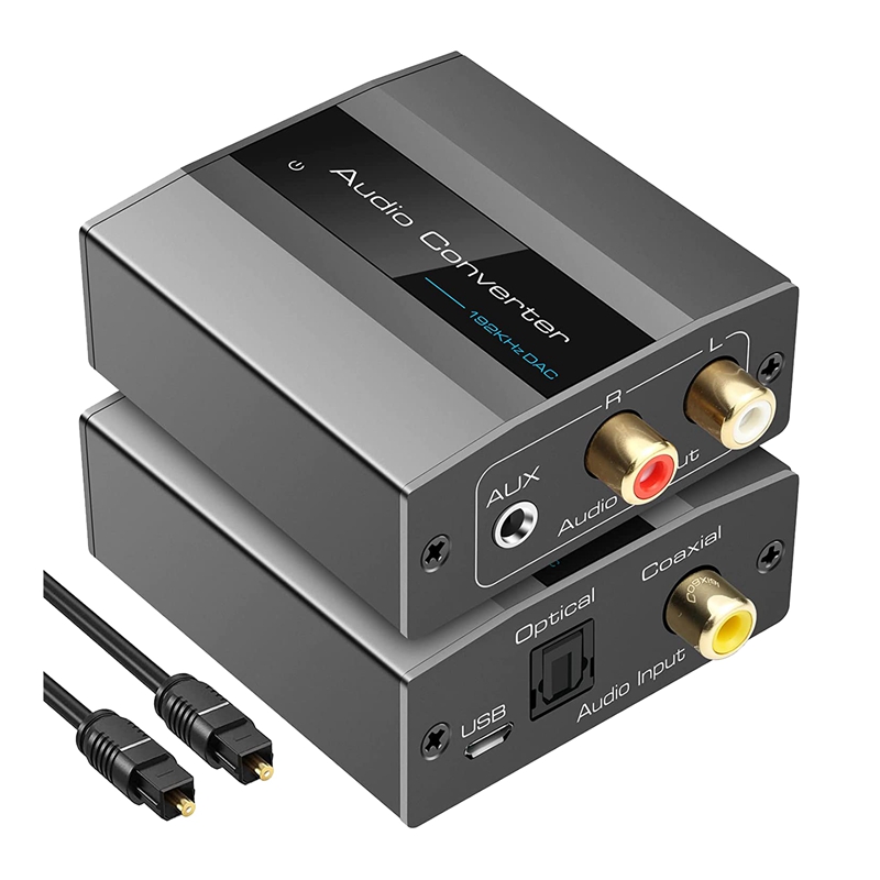 Optical to RCA Converter Audio Converter Digital to Analog Audio
