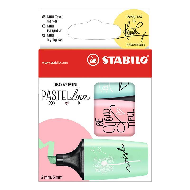 Electro48 STABILO BOSS Mini Pastellove ปากกาเน้นข้อความ 07/03-57 แพ็ค 3 สี