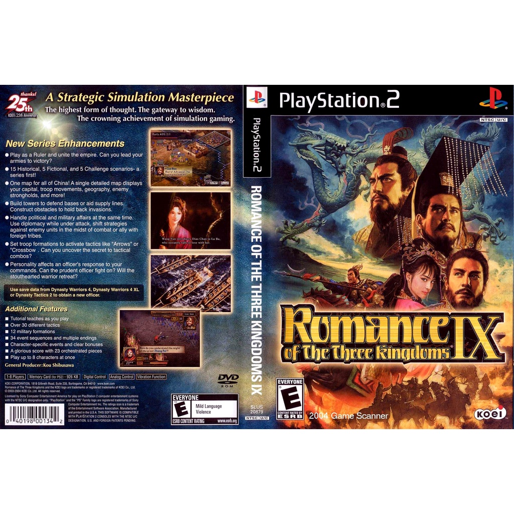 แผ่นเกมส์ PS2 Romance of the Three Kingdoms IX คุณภาพ ส่งไว | Lazada.co.th