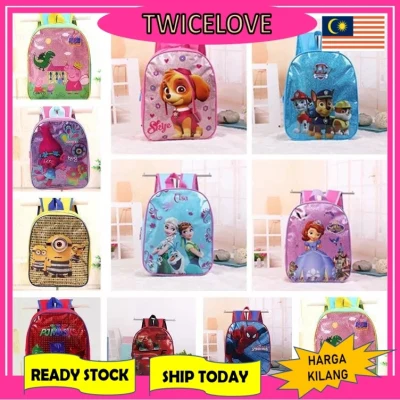 READY STOCK⭐ TWICELOVE Kid Cartoon Backpack kindergarten Cute Sekolah School Beg