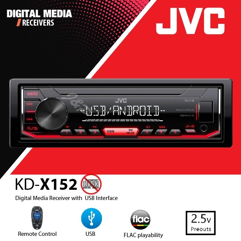 วิทยุติดรถยนต์ (แบบไม่ต้องใช้แผ่น) JVC KD-X152