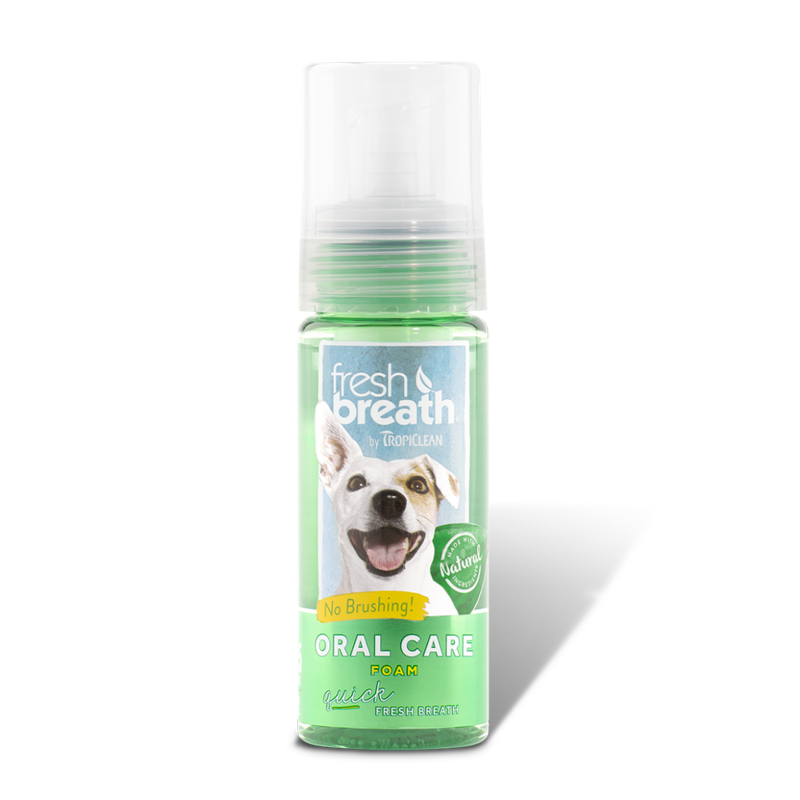 Tropiclean Fresh Breath Mint Foam ผลิตภัณฑ์เนื้อโฟมเพื่อการดูแลสุขภาพช่องปาก สุนัขและแมว
