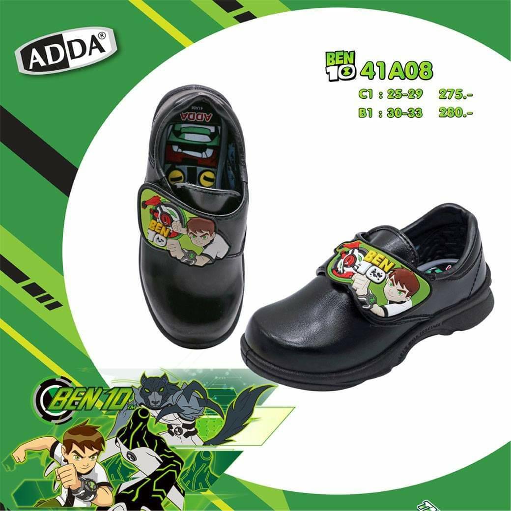 SCPPlaza Sale รองเท้านักเรียน อนุบาล ชาย สีดำ Adda Ben10 รุ่นใหม่ล่าสุด ลดราคาพิเศษ