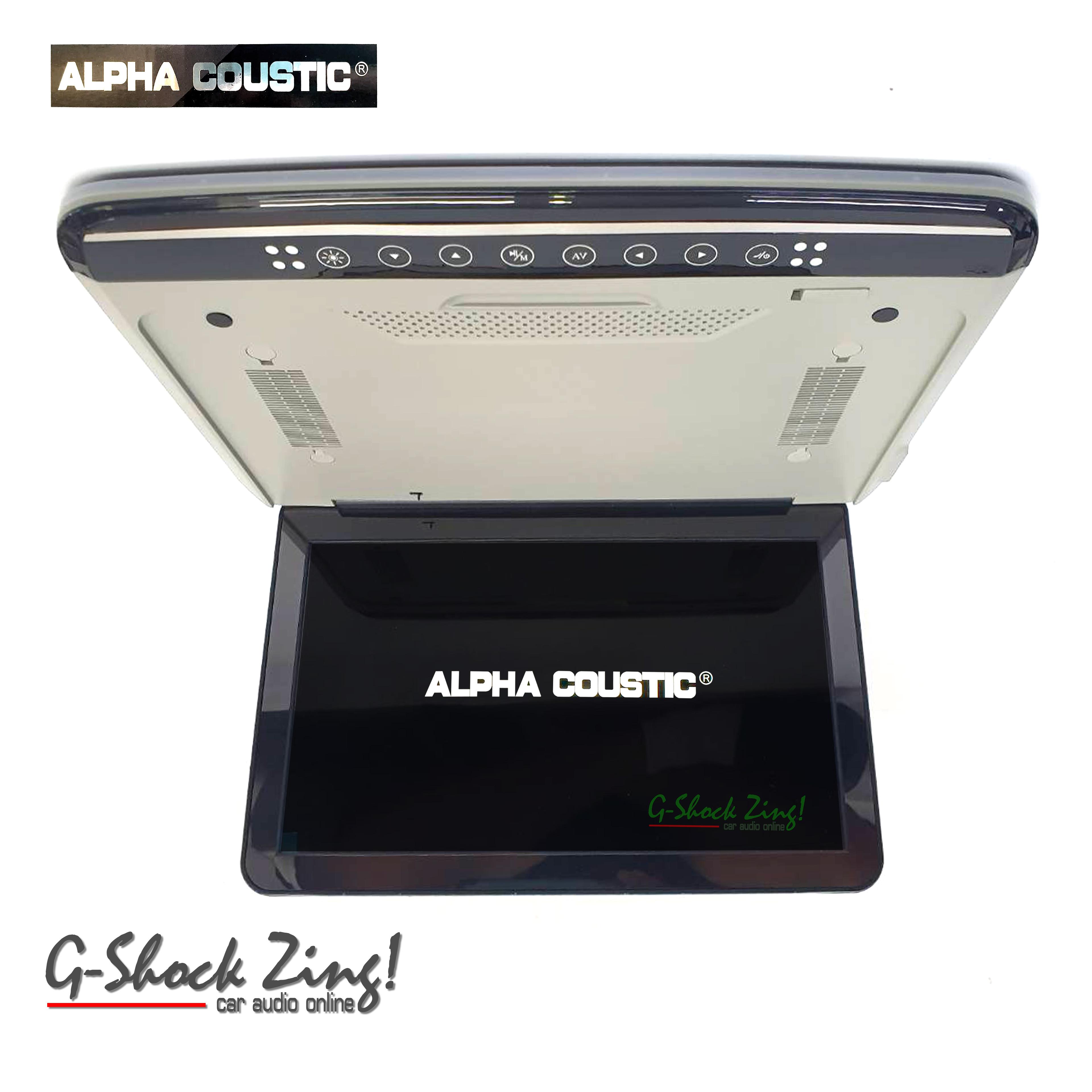ALPHA COUSTIC Roofmount Monitor เครื่องเสียงรถยนต์/จอเพดานติดรถยนต์ ขนาดจอ 13.3นิ้ว HDMI IN /USB SLOT/SD SLOT (สี GRAY)