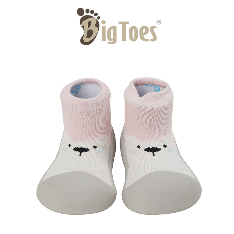 ซื้อที่ไหน รองเท้าหัดเดิน รองเท้าเด็ก Bigtoes ลาย White Bear Pink (สีชมพู) รองเท้าเด็กอ่อน