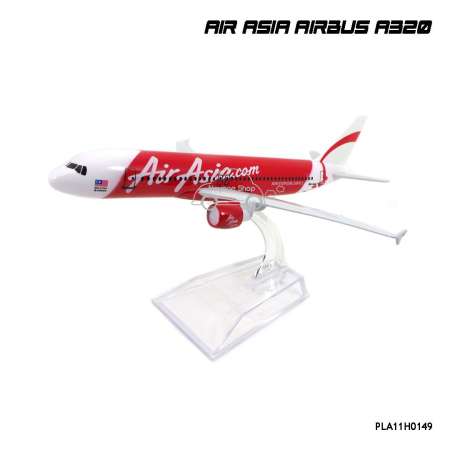 Naynaeshop โมเดลเครื่องบิน แอร์เอเชีย AIR ASIA AIRBUS A320 (16 cm)