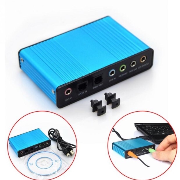 USB SOUND External Optical Audio 6 Channel 5.1 Sound Card Adapter For Laptop Thawin shop