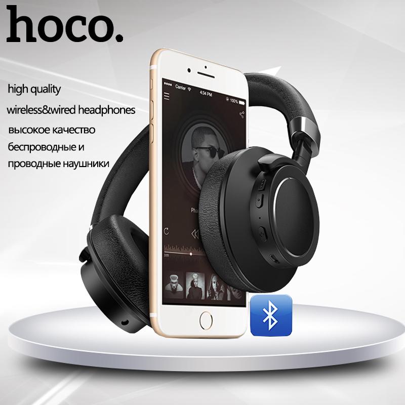 HOCO W10 หูฟังบลูทูธ 4.1 sounds cool Bluetooth headset, Bluetooth wireless stereo music (black)