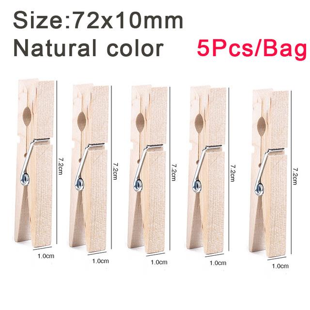 25/30/35/45mm Colorful Wooden Clips Natural Wood Clamp Picture