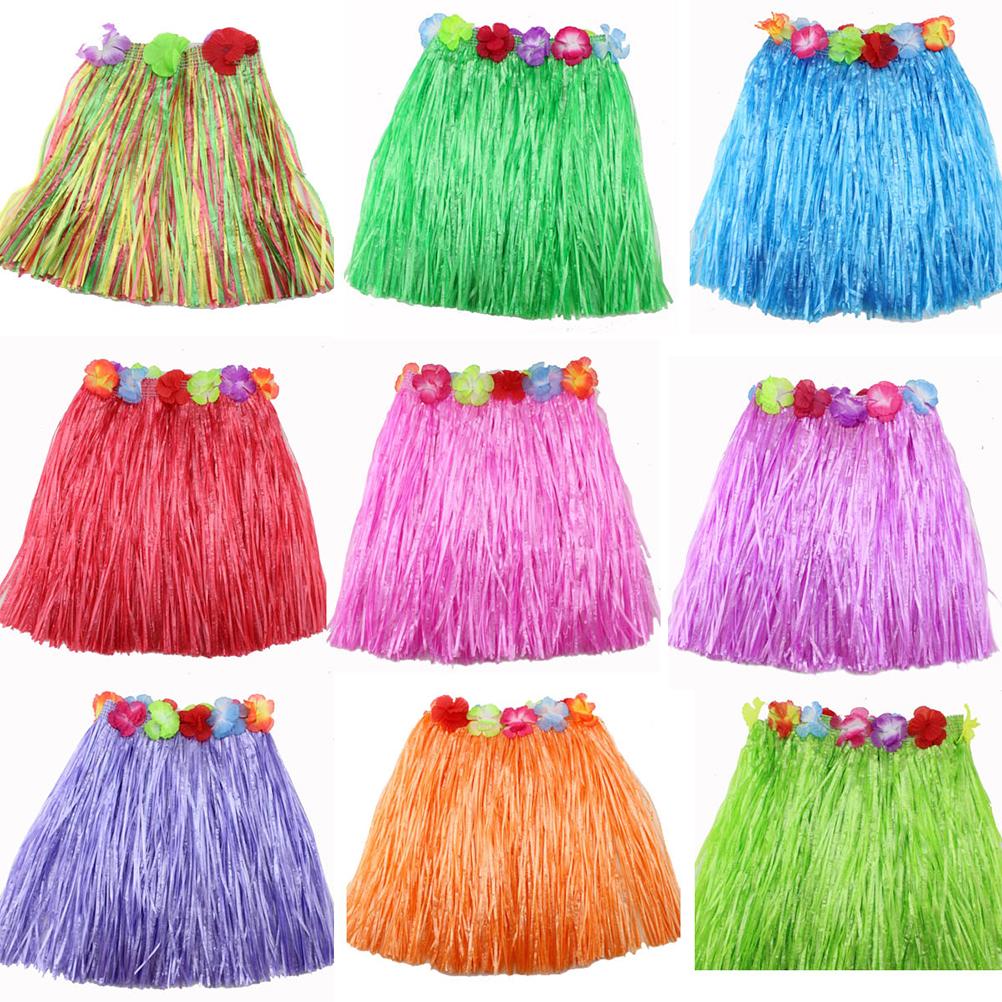 Hawaiian Grass Skirt Hula Skirt Lei Costume Luau Party Dance Beach