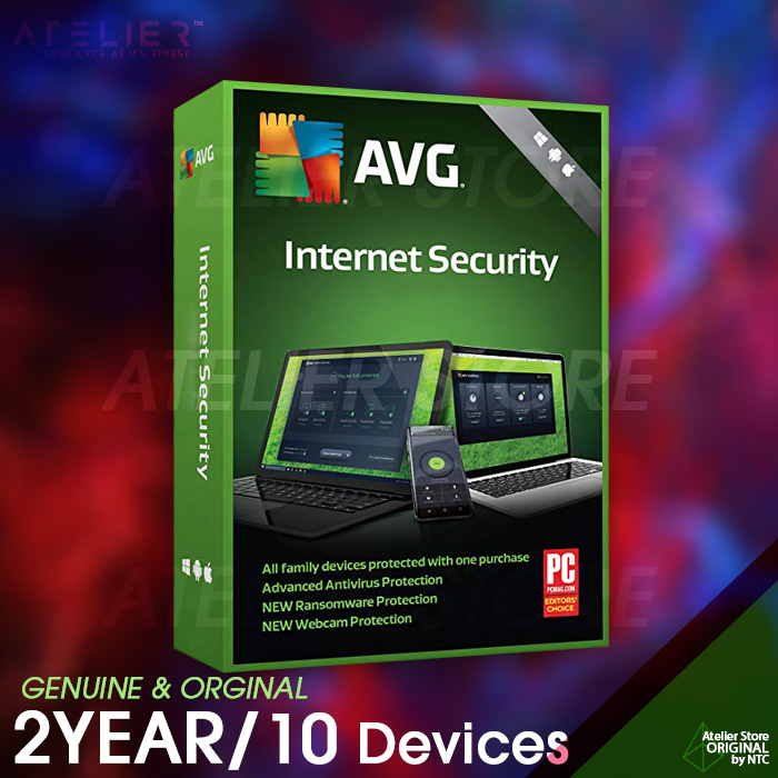 AVG Internet Security - 2 ปี/ 10 เครื่อง - ของแท้ (รองรับ Windows,Mac,Android)
