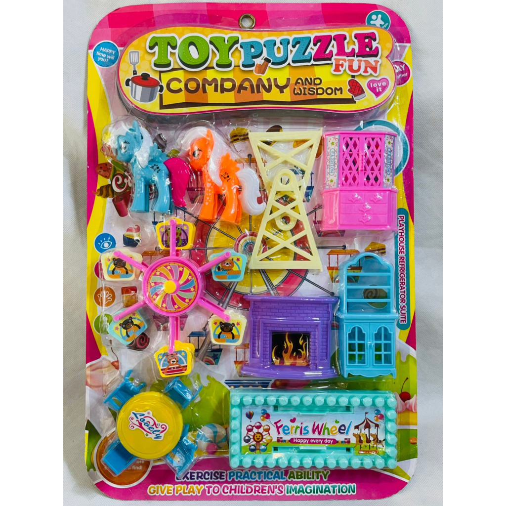 Wisdom Toy TOY PUZZLE COMPANY AND WISDOM ชุดของเล่นโพนี่ มีของเฟอนิเจอร์มากมาย ...
