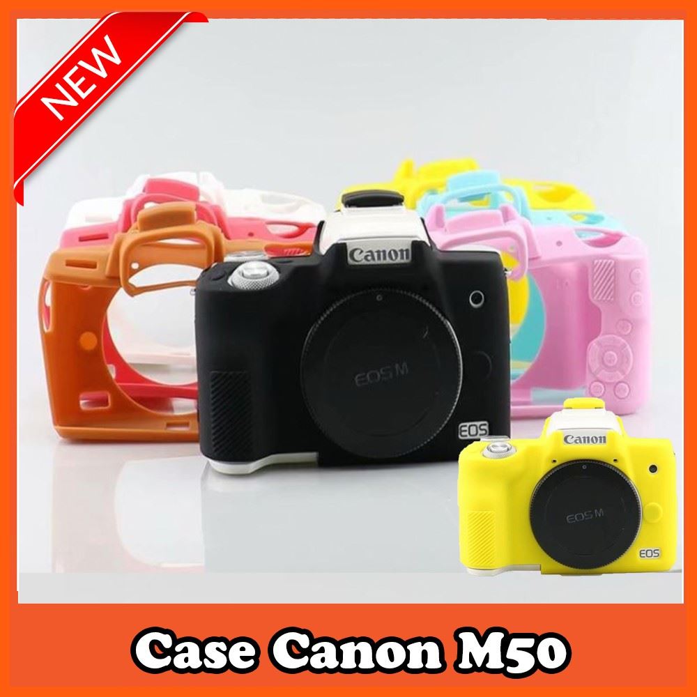 SALE เคสซิลิโคน Canon EOS M50 ตรงรุ่น Silicone Case EOS M50 เปิดแบตได้ อุปกรณ์เสริม กล้องไฟและอุปกรณ์สตูดิโอ กล้องวงจรปิด