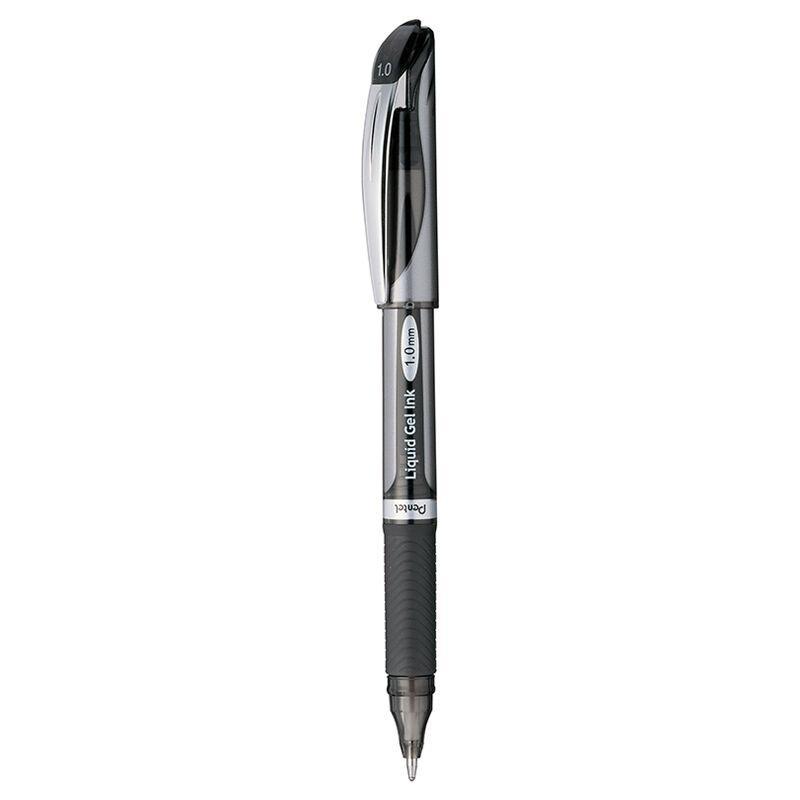 Electro48 เพนเทล ปากกาหมึกเจล รุ่น Energel BL60-A ขนาด 1.0 มม. ด้ามสีเงิน หมึกเจลสีดำ