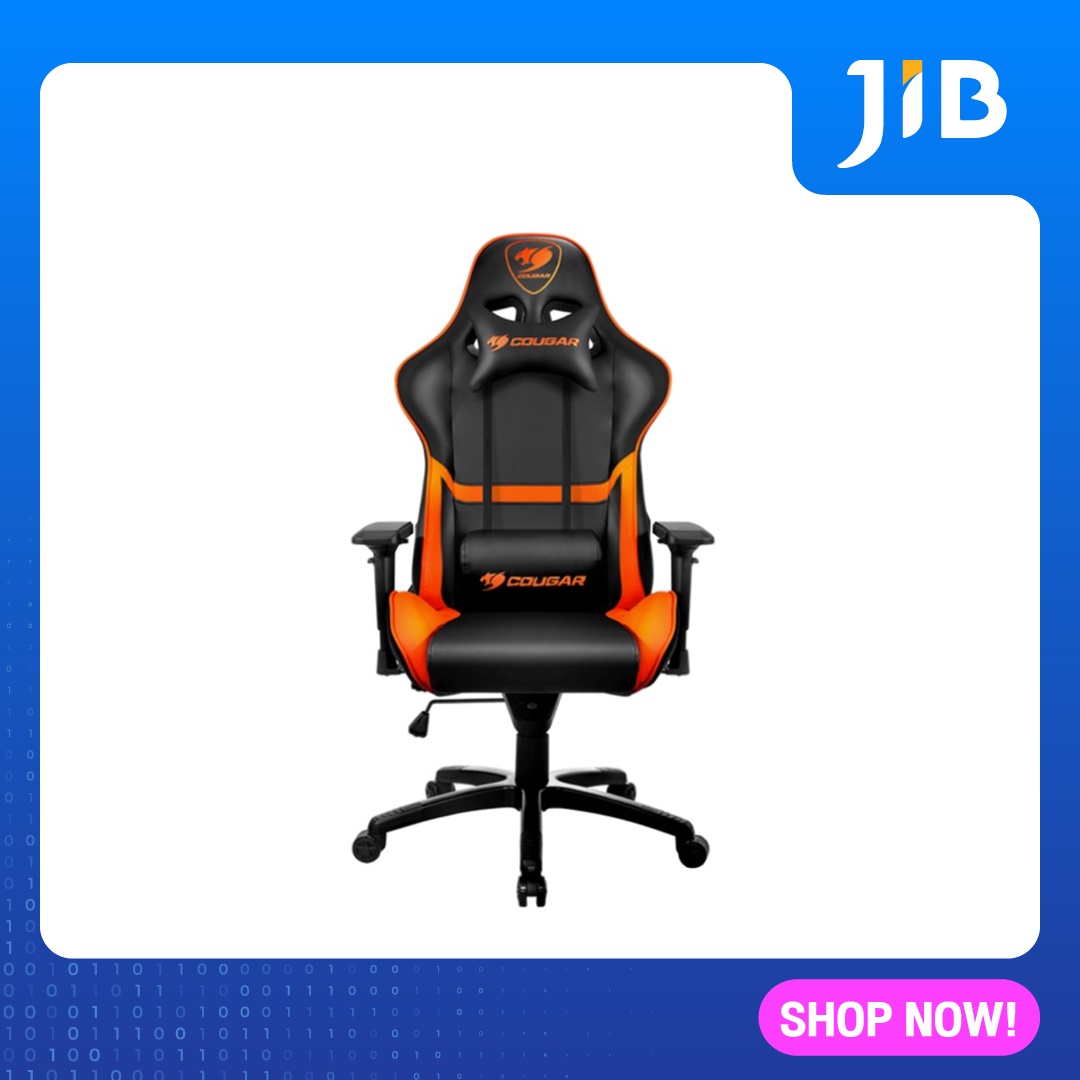GAMING CHAIR (เก้าอี้เกมมิ่ง) COUGAR GAMING ARMOR (BLACK-ORANGE) (ASSEMBLY REQUIRED)