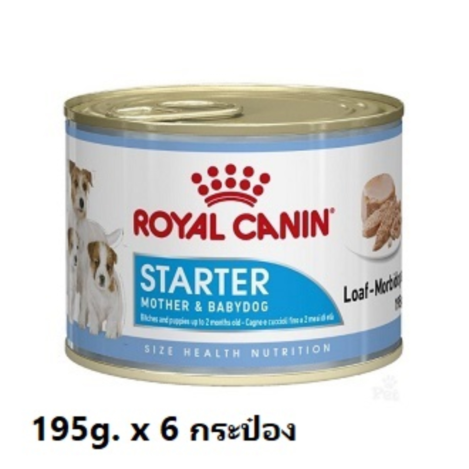 Royal Canin Starter Mousse Mother & Babydog  อาหารแม่สุนัข ลูกสุนัข กระป๋อง 195g x 6 cans