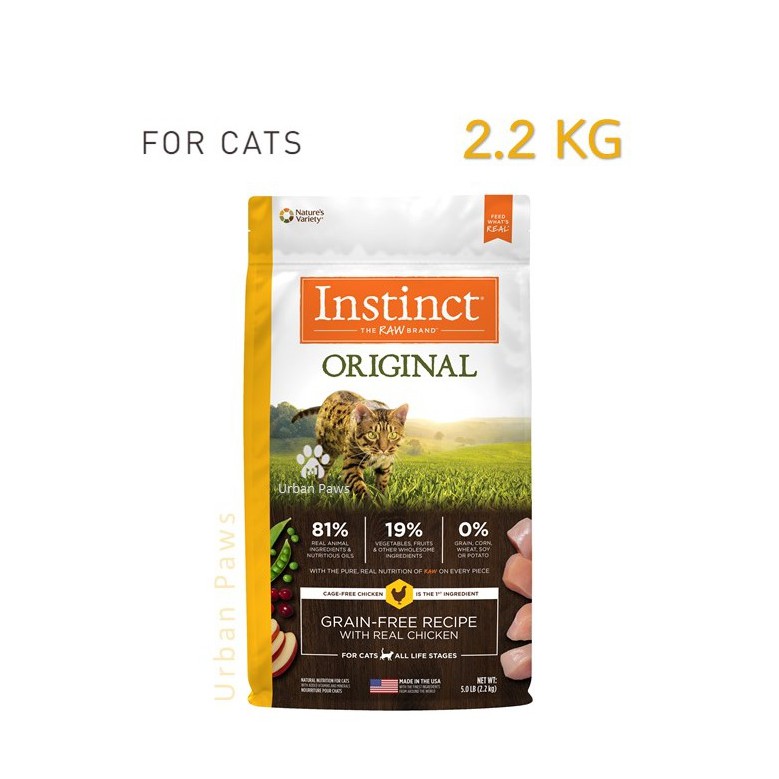 (พร้อมส่ง) INSTINCT® CAT FOOD ORIGINAL REAL CHICKEN RECIPE 5lb (2.2kg