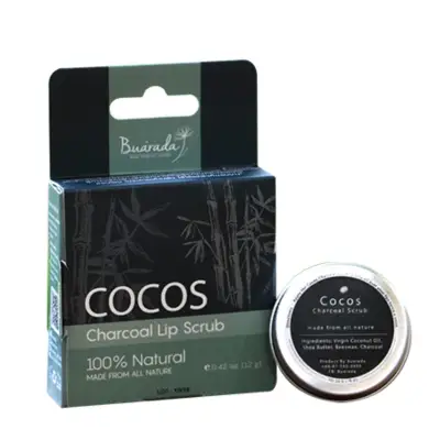 Cocos Charcoal Lip Scrub โคโคส ชาร์โคล ลิป สครับ