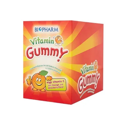 Biopharm gummy เยลลี่ เจลลี่ ไบโอฟาร์ม กัมมี่ วิตามินซี วิตามินรวม ซอง 24g