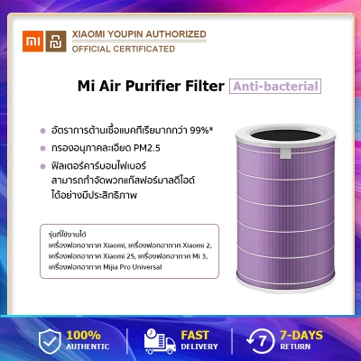 Xiaomi Mi Purifier Filter(Antibacterial) ไส้กรองเครื่องฟอกอากาศ Xiaomi Mi Air Purifier 2S /2H / 3H / 3C / Pro
