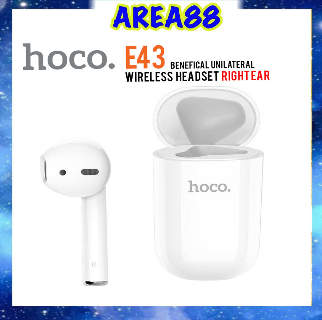 Hoco E43 Plus หูฟังบลูทูธ ไร้สาย หูฟังข้างขวาข้างเดียง Right ear Bluetooth headset ของแท้ 100%!! AREA88