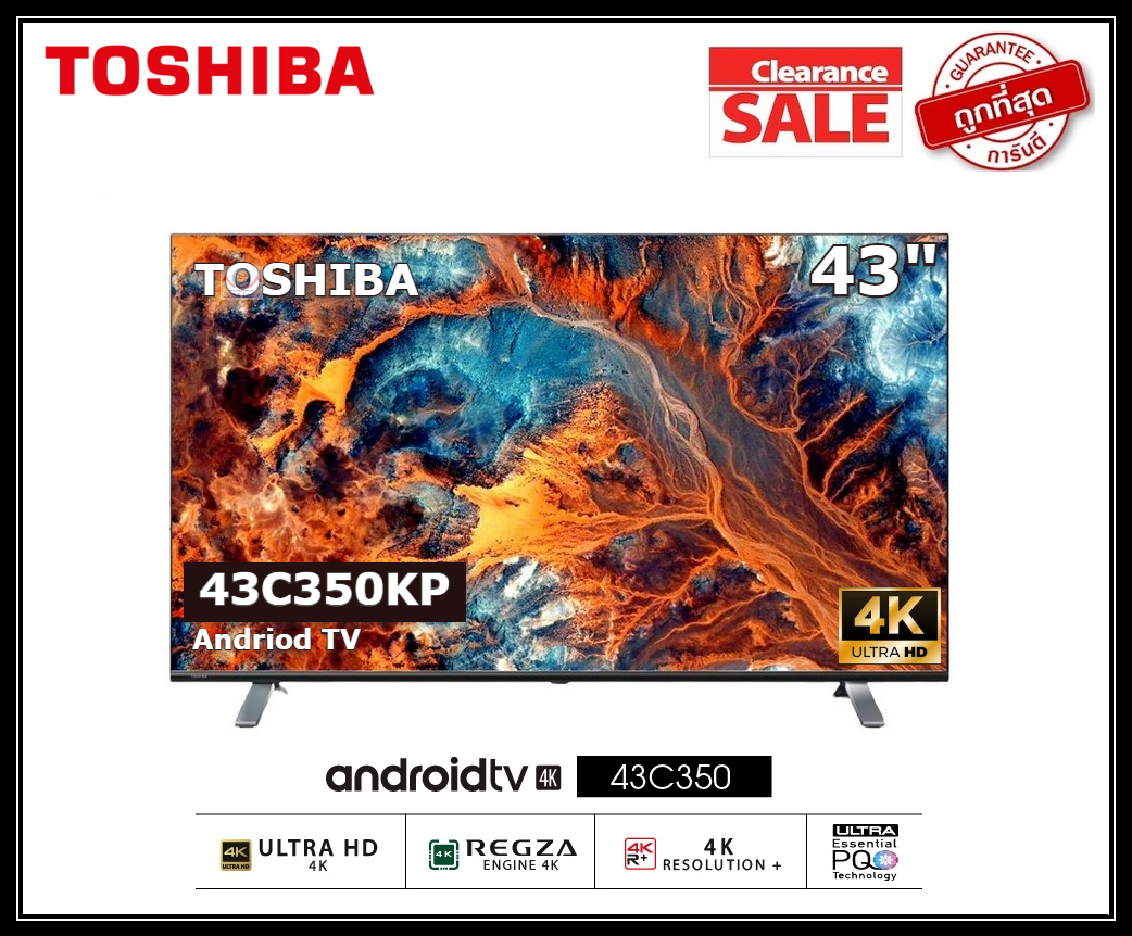 Toshiba 43 นิ้ว 43C350KP 4K Android TV Ultra HD HDR10 Wifi Smart TV ...