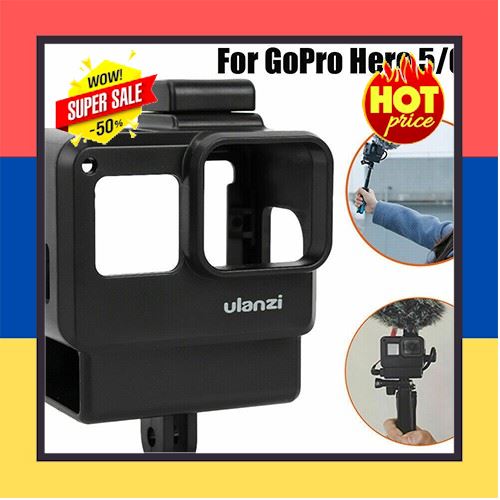 Ulanzi V2 Camera Setup Cage Case for Vlog Accessories Action Camera Gopro 7 6 5 กล้องติดรถ กล้องกันน้ำ 2020 เดินทาง ไม้เซลฟี่ GoPro Wifi 4k HD