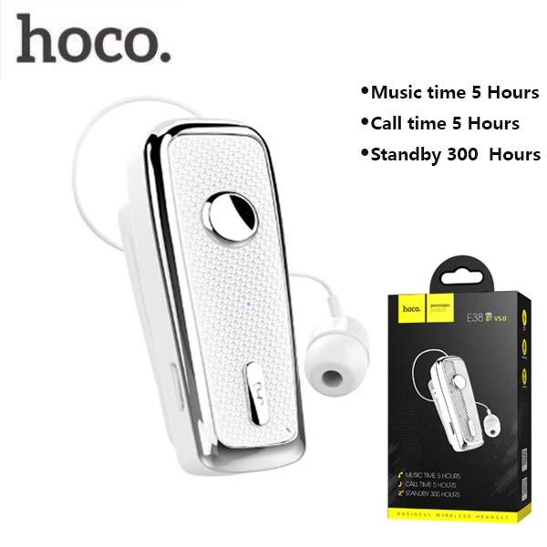 Hoco E38 หูฟังไร้สายบลูทูธ 5.0 Wireless Earphone Business Headset With Mic