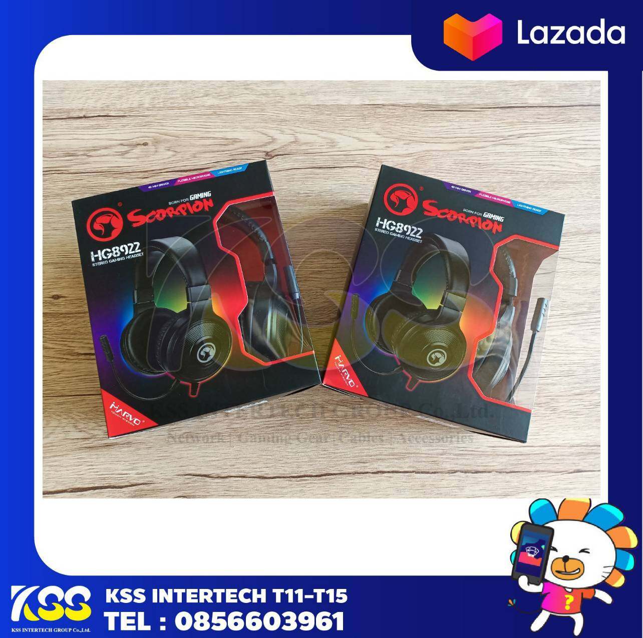 HEADPHONE MARVO Scorpion HG-8922 (Black) KSS INTERTECH_ZEER