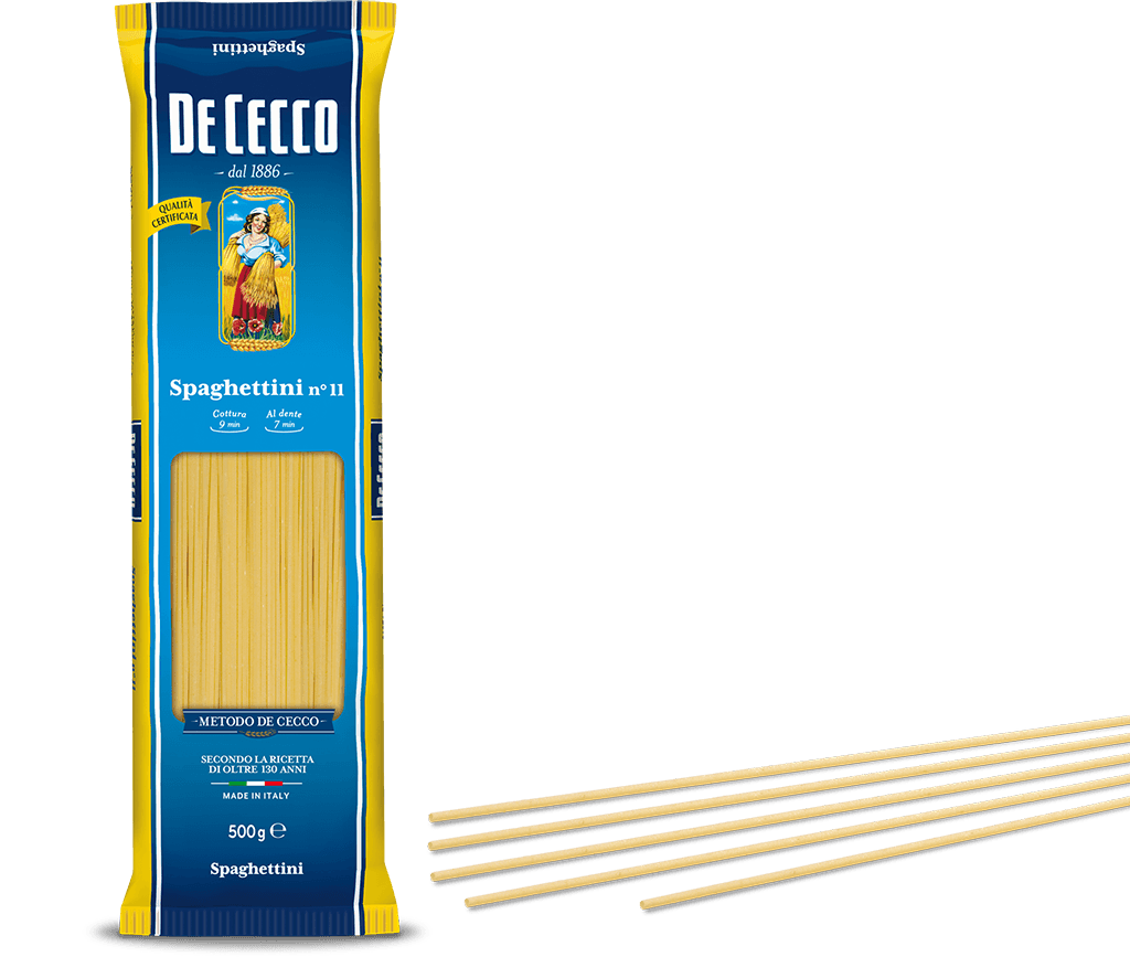 พาสต้า สปาเก็ตตี้ เบอร์.11 - ดีเชคโก้, 500 กรัม Pasta Spaghettini No.11 - De Cecco, 500 grs