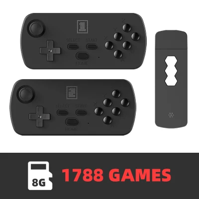 Mini 4K Video Game Wireless Handheld USB TV Video Game Console Build In 17003500 Classic Game 8G16G Double Controller Player