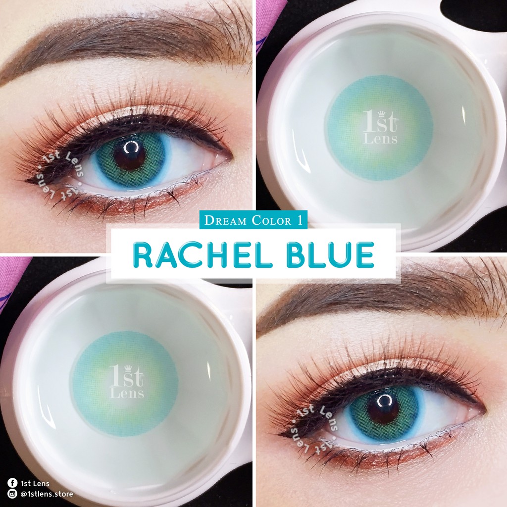 รุ่น ★ RACHEL BLUE ★ (สายตา -0.50 ถึง -3.25) Dreamcolor1 Contact Lens | คอนแทคเลนส์ รายเดือน | สายตาสั้น | สีฟ้า