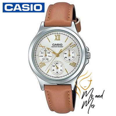 ดูภาพ Casio นาฬิกาข้อมือผู้หญิง สายหนัง รุ่น LTP-V300L-7A2UDF (สีน้ำตาล) <br/>เพิ่มเติม Casio นาฬิกาข้อมือผู้หญิง สายหนัง รุ่น LTP-V300L-7A2UDF (สีน้ำตาล)