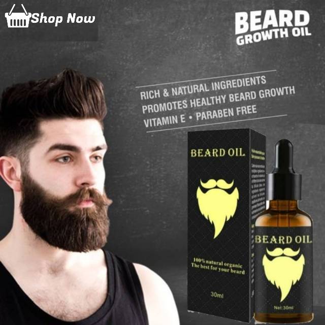 เซรั่มปลูกหนวดและคิ้ว Beard Oil Natural Organic oil hair growth