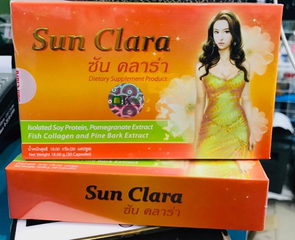(Pack 2กล่อง*30แคป)ซันคลาร่า Sun Clara อาหารเสริมสำหรับผู้หญิง ขนาด 30 แคปซูล ของแท้แน่นอน(กล่องส้ม)