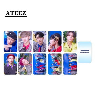 10pcs/set Kpop ATEEZ Photocard New album ZERO FEVER Part2 Series Double Side HD photo Round corner Photo Card High quality