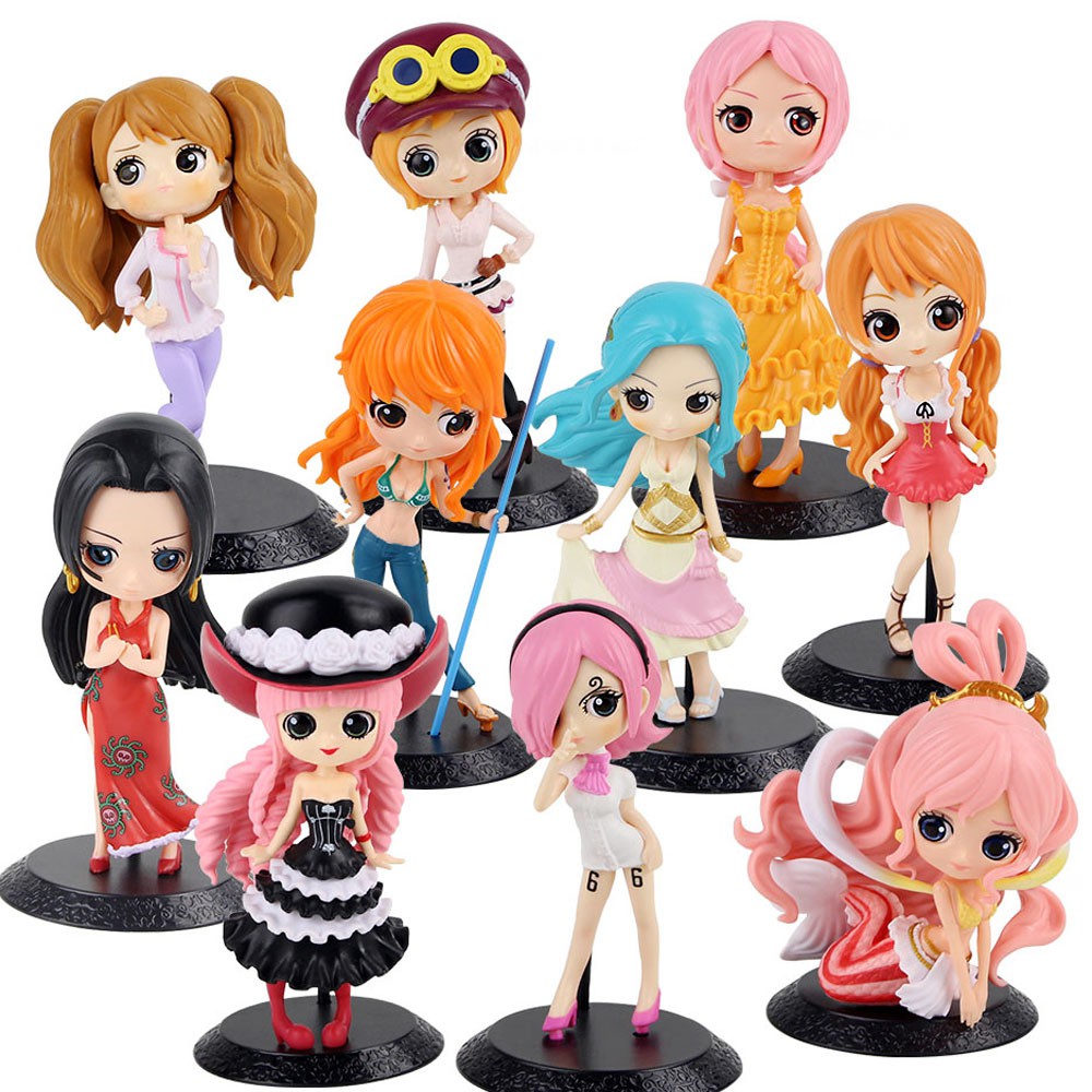 โมเดลวันพีช Big 15cm Q posket Nami Hancock Shirahoshi Reiju Vivi Perona ...