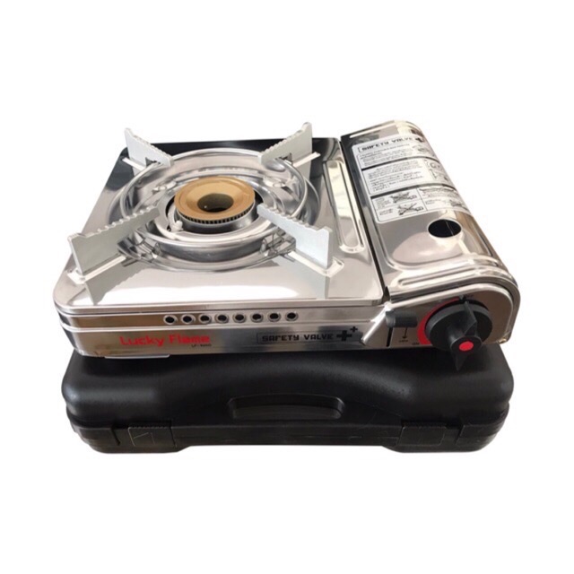 Luckyflame เตาแก๊สกระป๋องนิรภัย รุ่น LF-90SD มีวาล์วกันแก๊สรั่ว แถมกระเป๋าพลาสติก
