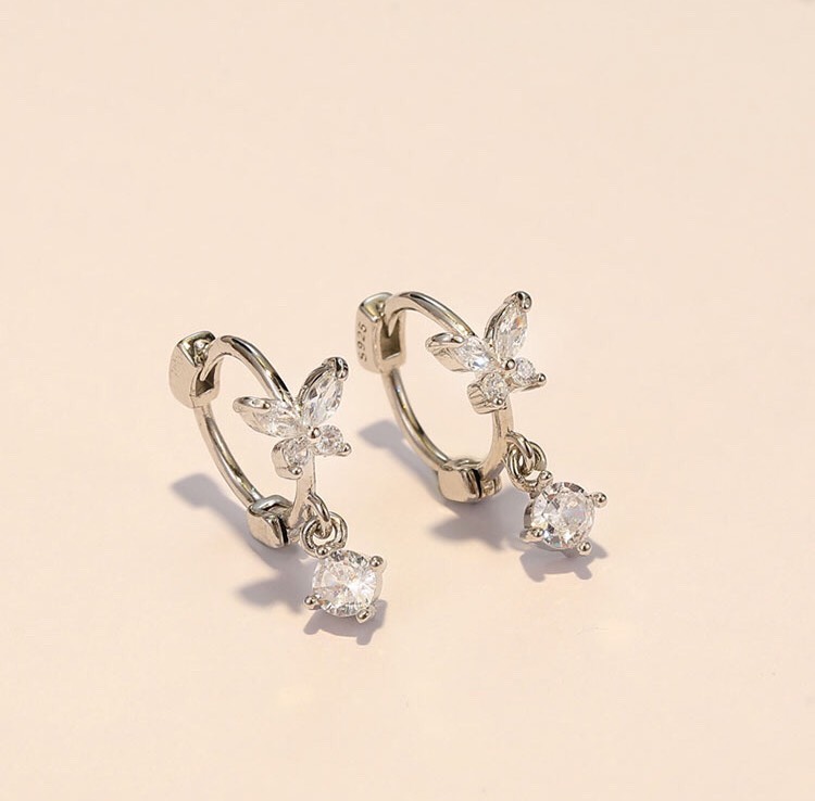 littlegirl gifts-Sweet butterfly earrings ขนาด 10 mm