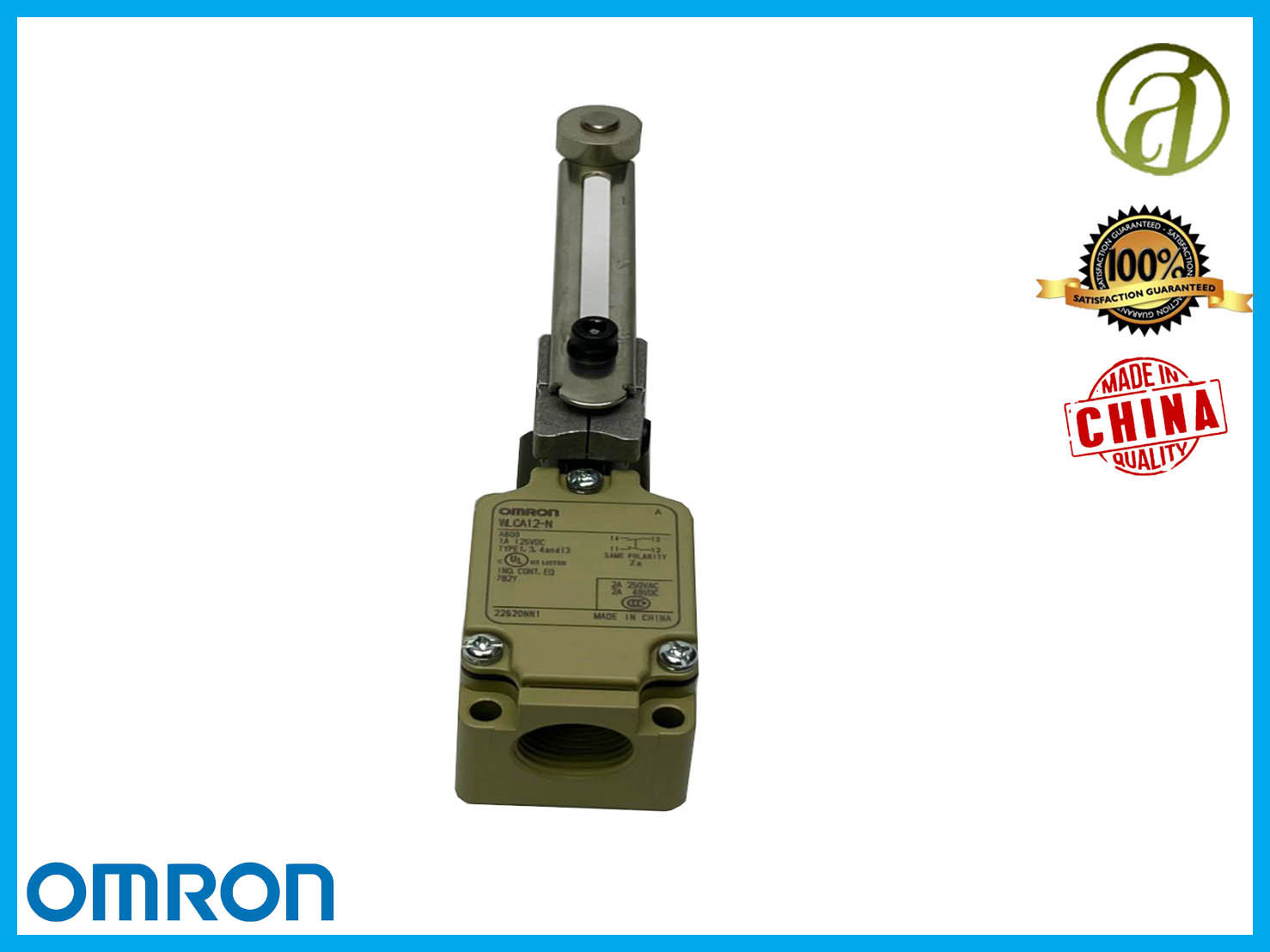 Omron WLCA12-2TS-N Limit Switch – New, Push Button Style With Retractive Action
