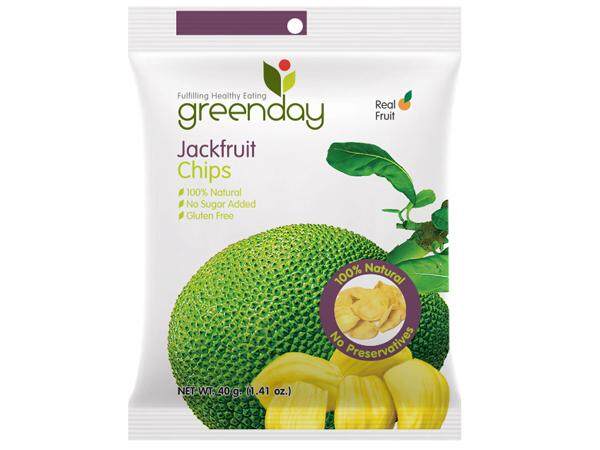 Greenday Jackfruit Chips / กรีนเดย์ ขนุนกรอบ 40 G (แพค 4 ซอง). 