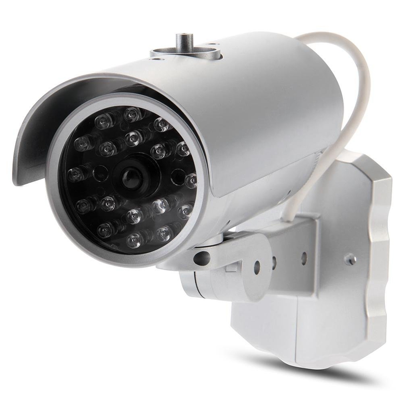 กล้องรักษาความปลอดภัยปลอม IR 18 LED ซีซีทีวีกล้องในร่มกลางแจ้งปลอม