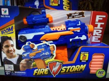 ปืนเด็กเล่น ปืนกลไฟฟ้ายิงกระสุนโฟมชนิดเบาไม่อันตราย HIGH SPEED SOFT BULLET GUN NO.7014