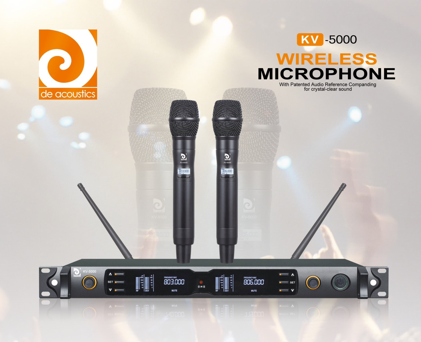 ไมค ลอย De Acoustic Kv 5000 ไมค ลอยค ปร บความถ ส นค าร บประก น 1 ป เส ยงด Lazada Co Th