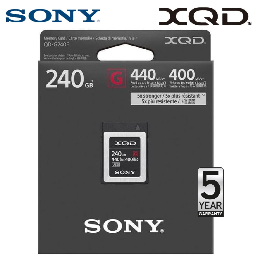 Sony 240GB XQD G-Series R-440MB/s W-400MB/s
