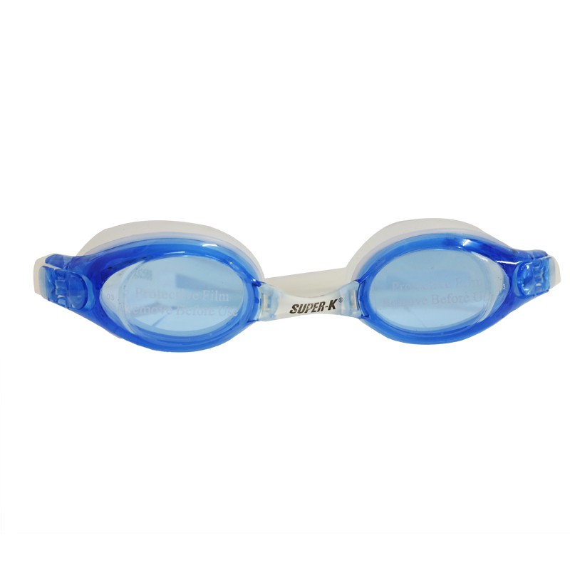 แว่นตาว่ายน้ำ เด็ก ผู้ใหญ่ สามารถใช้ได้ สาย ยางซิลิโคน ทนทาน ยืดได้ ปรับระดับให้กระชับ ป้องกันน้ำเข้าได้ยี่ห้อ Super-K