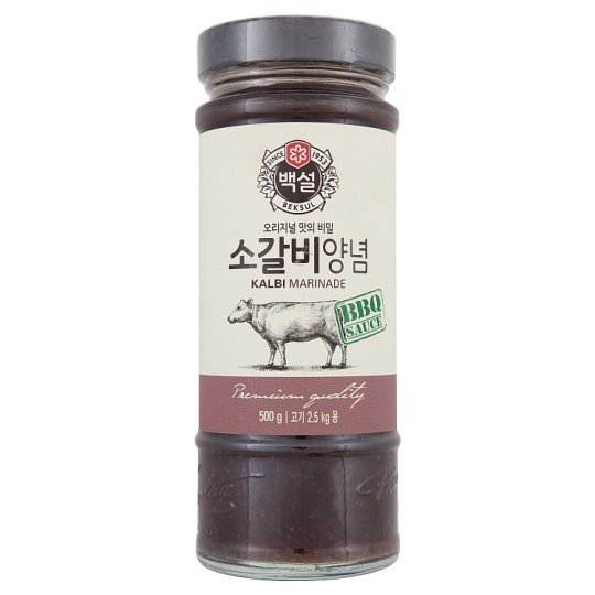 ขายดี คัลบี มาริเนด ซอสบาร์บีคิวสำหรับหมักซี่โครงเนื้อ 500กรัม Galbi