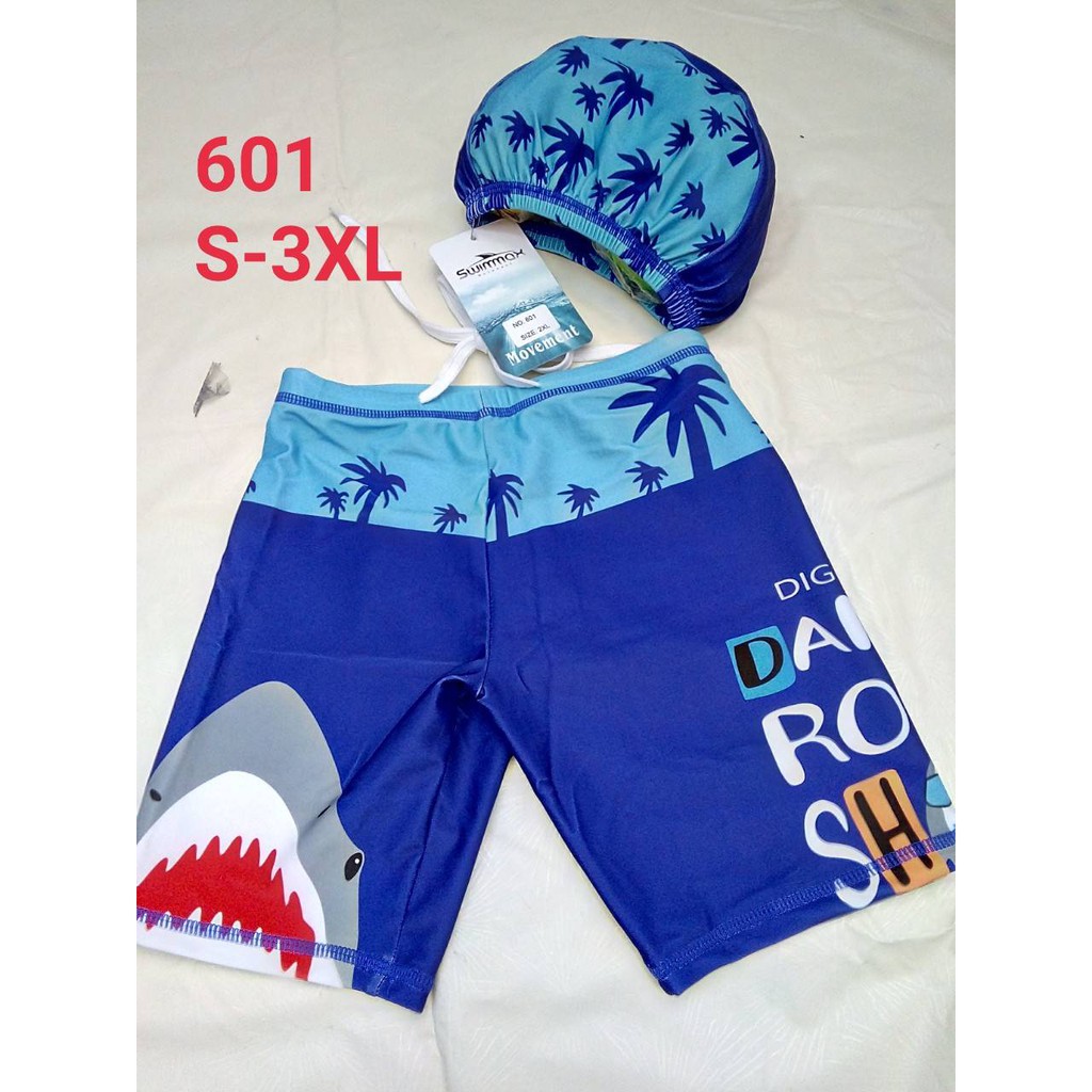 hot กางเกงว่ายน้ำเด็ก+หมวก กางเกงว่ายน้ำเด็กเล็ก เด็กโต พร้อมส่งด่วน มีเก็บปลายทาง ผ้าดีมาก S M L XL 2XL 3XL sunwin