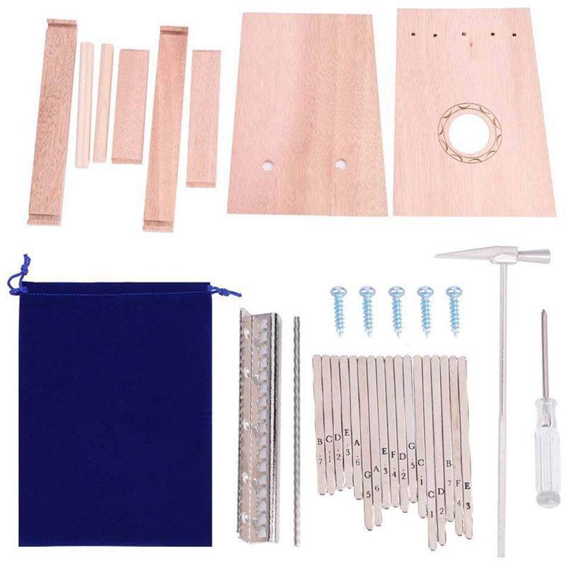 DIY Kalimba Kit, 17 Tone Kalimba Mbira Small Hand Thumb Piano Finger Percussion for Kids Malaysia