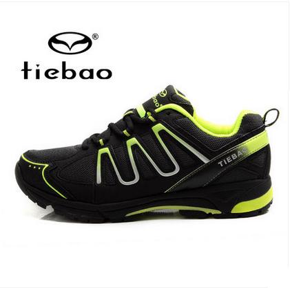 รองเท้าจักรยานเสือภูเขาแบบผ้าใบ TIEBAO รุ่น TB22-B1285 สีดำเขียว